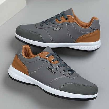 New Men's Four Seasons Waterproof Walking Shoes Casual Men Leather Sports Shoes Non-Slip Camping Shoes Shoes Men's Tennis Shoes