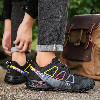 Men Waterproof Hiking Shoes Wear-Resistant Outdoor Shoes Leather Hiking Hunting Tactical Sports Shoes Men