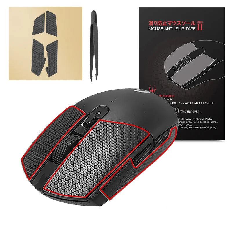 Hotline Games Anti-Rutsch-Tape für Logitech G305 G203 G102 G304 Maus, schweißresistente Pads, seitliche Anti-Rutsch-Aufkleber für Mäuse