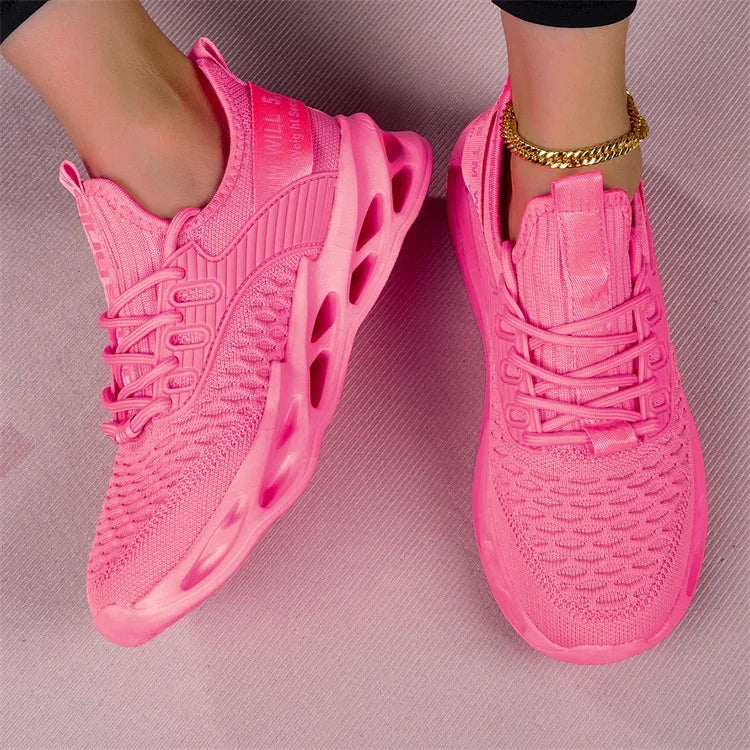 Hot Sale Pink Casual Sneakers Women Men Blade Shoes Big Size 46 Light Breathable Running Shoes Shoes Men Mesh Sports Sneakers