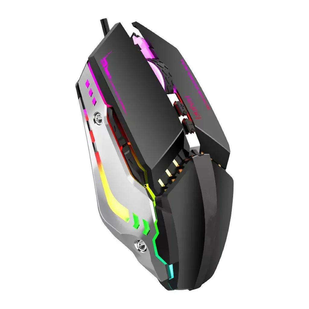 Mouse RGB dual-mode cablato e wireless 2.4G, mouse gaming ricaricabile silenzioso, mouse regolabile 3600 DPI per laptop
