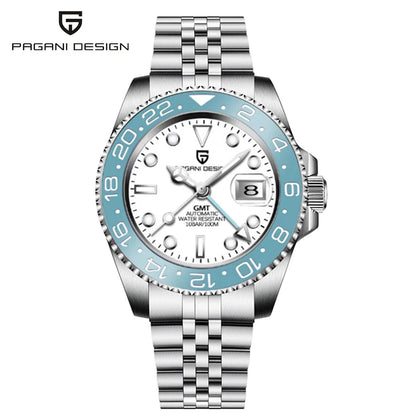 PAGANI DESIGN V3 PD-1662 GMT Watches Men's Luxury Sapphire Automatic Mechanical Watch 40MM Stainless Steel 100M Waterproof Watch