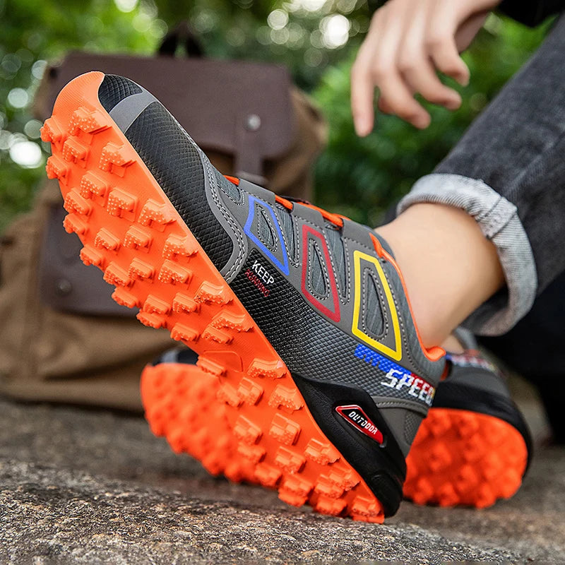 Men Waterproof Hiking Shoes Wear-Resistant Outdoor Shoes Leather Hiking Hunting Tactical Sports Shoes Men