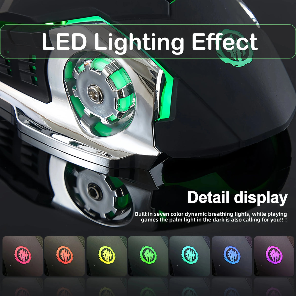 Bluetooth 5.2 Wireless RGB Gaming Mouse, Rechargeable Silent Mouse, 2.4G & Bluetooth Dual Mode, 3600 DPI Ergonomic Mouse for Laptop, MacBook & Tablet