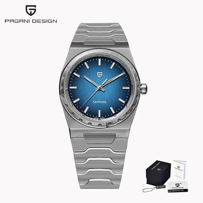 PAGANI DESIGN Men's Quartz Watches Ultra-Thin 7mm Series 37mm Sapphire Stainless Steel Waterproof Watches for Man TMI VJ21
