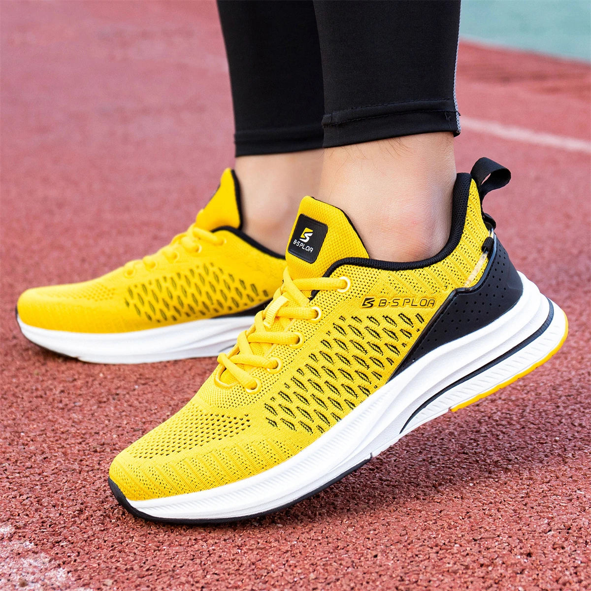 Baasploa Men Running Sneakers Brand Casual Lightweight Designer Mesh Jogging Shoes Male Breathable Lace-Up Sports Walking Shoes
