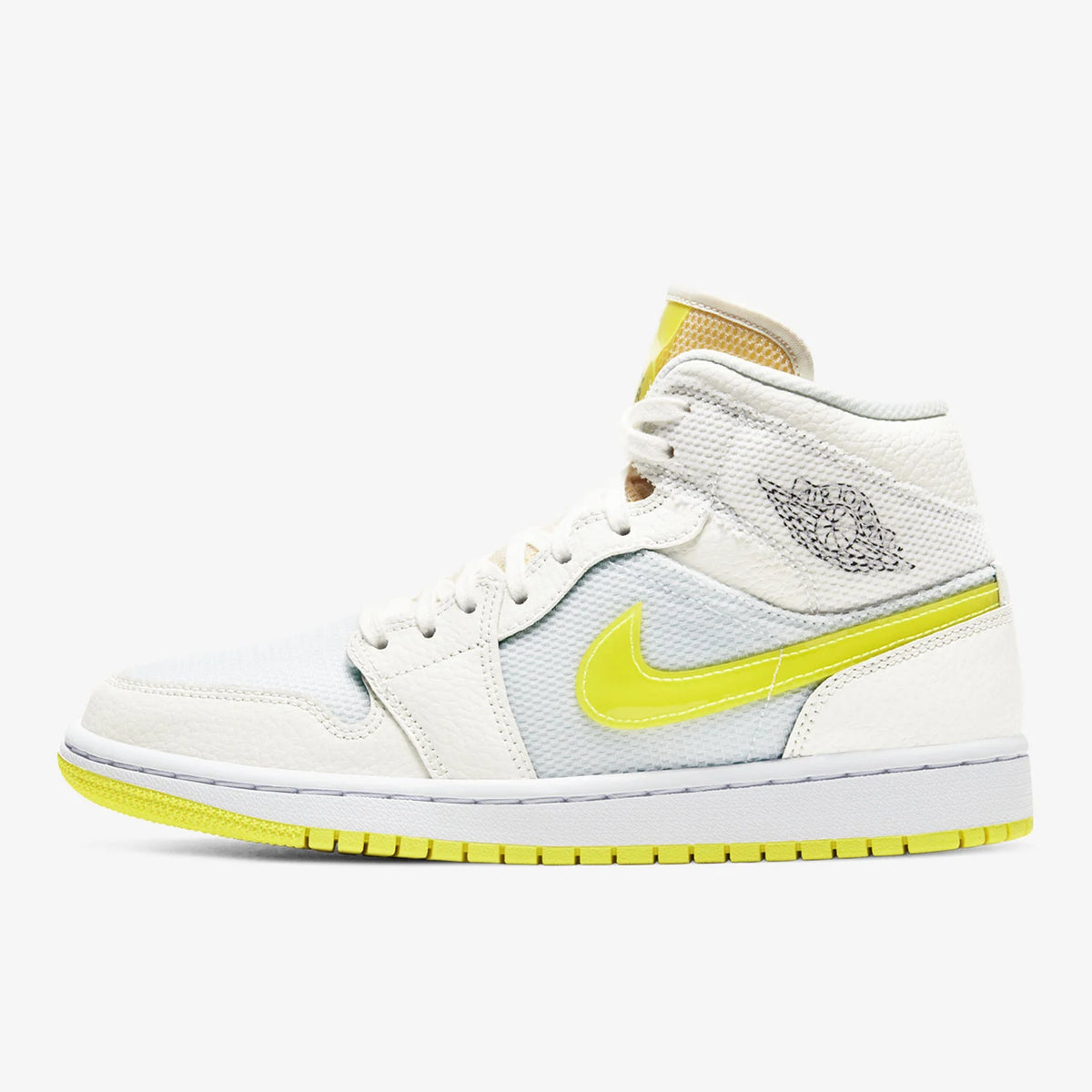 Nike genuine Air Jordan 1 Mid AJ1 Lakers Mid-top Basketball Shoes DB2822-107