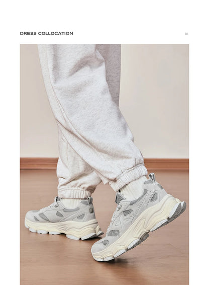 Xtep Chinoiserie Casual Shoes Female 2025 Spring Increase Thick Sole Sports Shoes Outdoor Vintage Fashion Sneakers 875118320006
