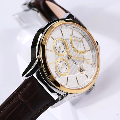 BERNY Luxury Automatic Watches for Men Fashion Elegant Mechanical Wristwatch Sapphire Date Week High-end Men's Dress Watch