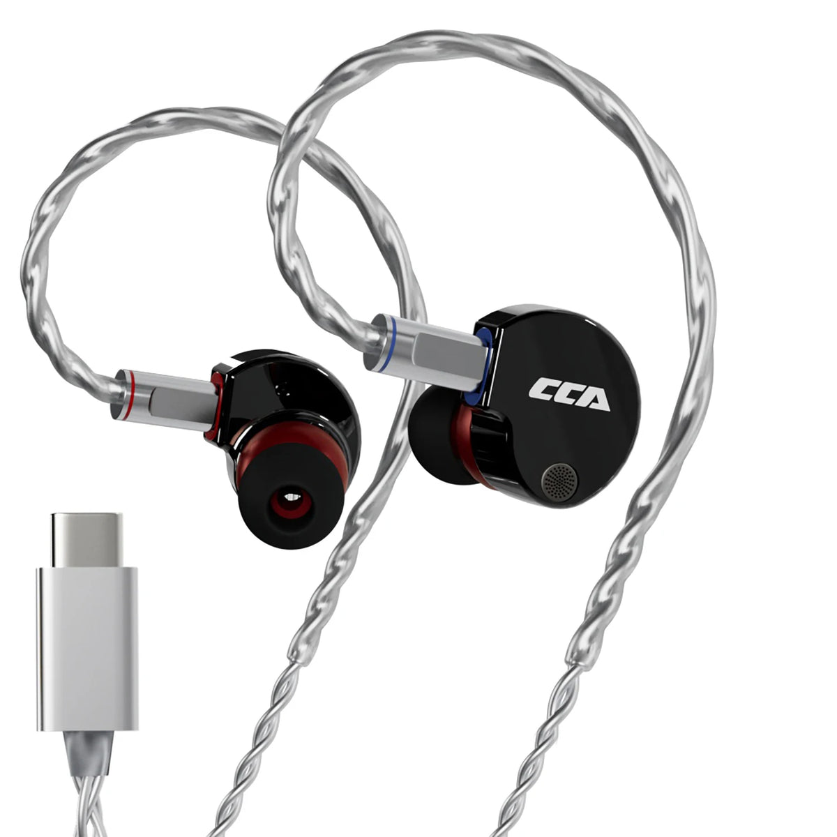 CCA Phoenix HiFi Earphones Dynamic Drive LCP Diaphragm Earphones Noise Cancelling Replaceable 2PIN Cable Gaming Wired Earphone