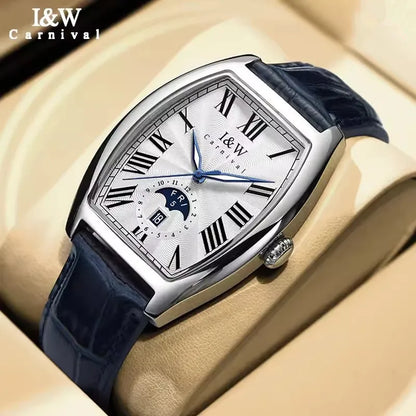 CARNIVAL I&W Mechanical Business Watches for Men Brand Luxury Automatic MIYOTA Movement Wristwatches Waterproof Man Reloj Hombre