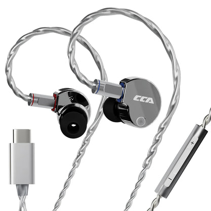 CCA Phoenix HiFi Earphones Dynamic Drive LCP Diaphragm Earphones Noise Cancelling Replaceable 2PIN Cable Gaming Wired Earphone