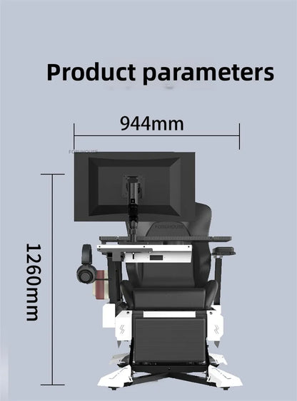 Zero Gravity Gaming Chair Ergonomic Office Chair, Multifunctional Computer Chair with Reclining Cockpit Design, Comfortable Office Gaming Chair