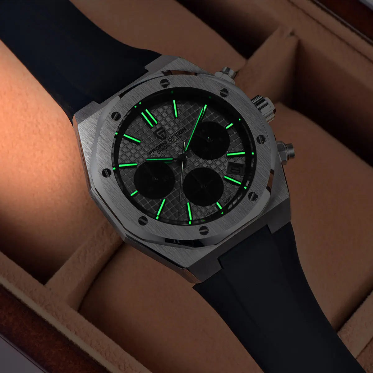 PAGANI DESIGN 2026 New VK63 Men's Business Quartz Watch Sapphire Stainless Steel 20Bar Waterproof Sports Chronometer Code Watch