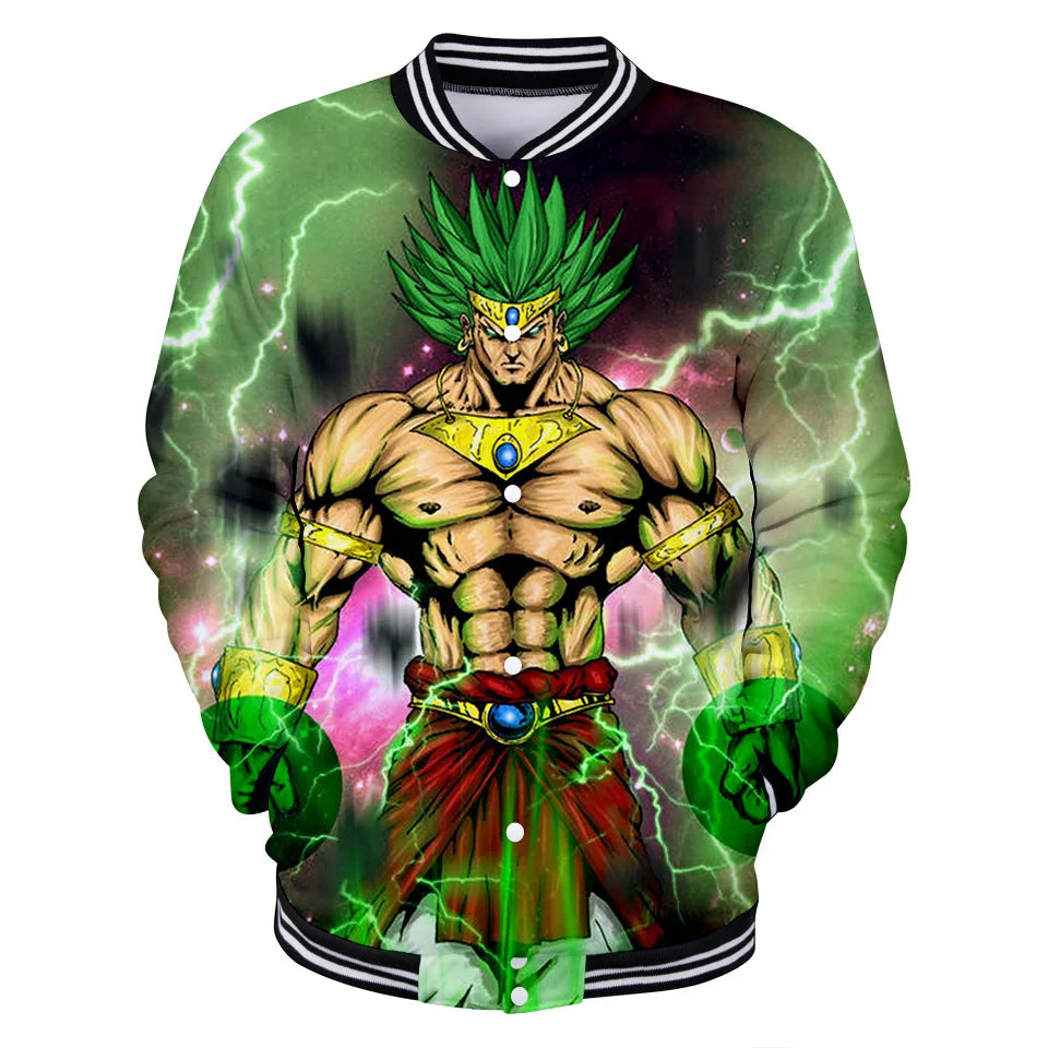 New Japanese Anime Dragon Ball Z Varsity Jacket Autumn Casual Sweatshirt Hoodie Coat Jacket Brand Baseball Jacket