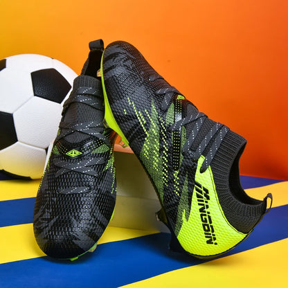Men Turf Soccer Shoes Cleats Professional Football Boots Breathable Mesh Youth Soccer Anti Skid Male Sneakers Society Chuteira