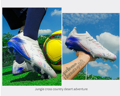 New Men's Soccer Shoes Training Wholesale Top Football Boots Sneakers FG Quality Cleats Non-Slip Drop Shipping Unisex Adult
