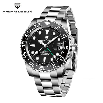 PAGANI DESIGN V3 PD-1662 GMT Watches Men's Luxury Sapphire Automatic Mechanical Watch 40MM Stainless Steel 100M Waterproof Watch