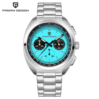 Pagani design2026fashion men's quartz watch top brand luxury sapphire VK63 men's chronograph all-steel diving relógios masculino