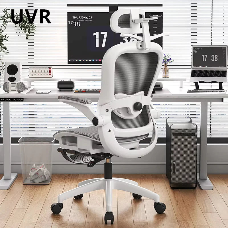 UVR Gaming Computer Chair Ergonomic Office Chair with Reclining Backrest, Adjustable Height Swivel Mesh Executive Chair with Armrests