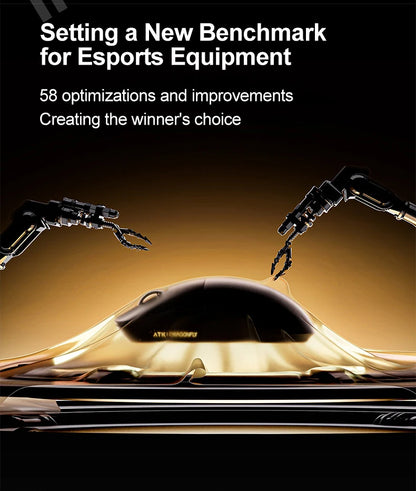 Ratón gaming inalámbrico ATK Dragonfly A9 Ultimate A9 Air PAW3950 ultraligero ergonómico para esports FPS CSGO A9 Ultra