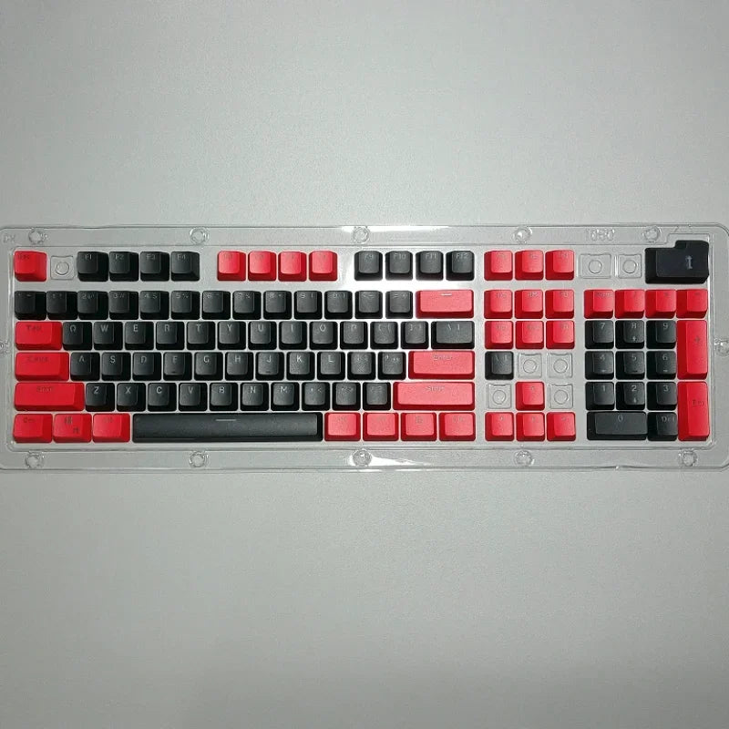 Good Pbt Oem Keycaps 61/87/104keys Custom RGB Player Backlit Double Shot Keycaps Gaming Accessories Ergonomic Teclado Pink/Black