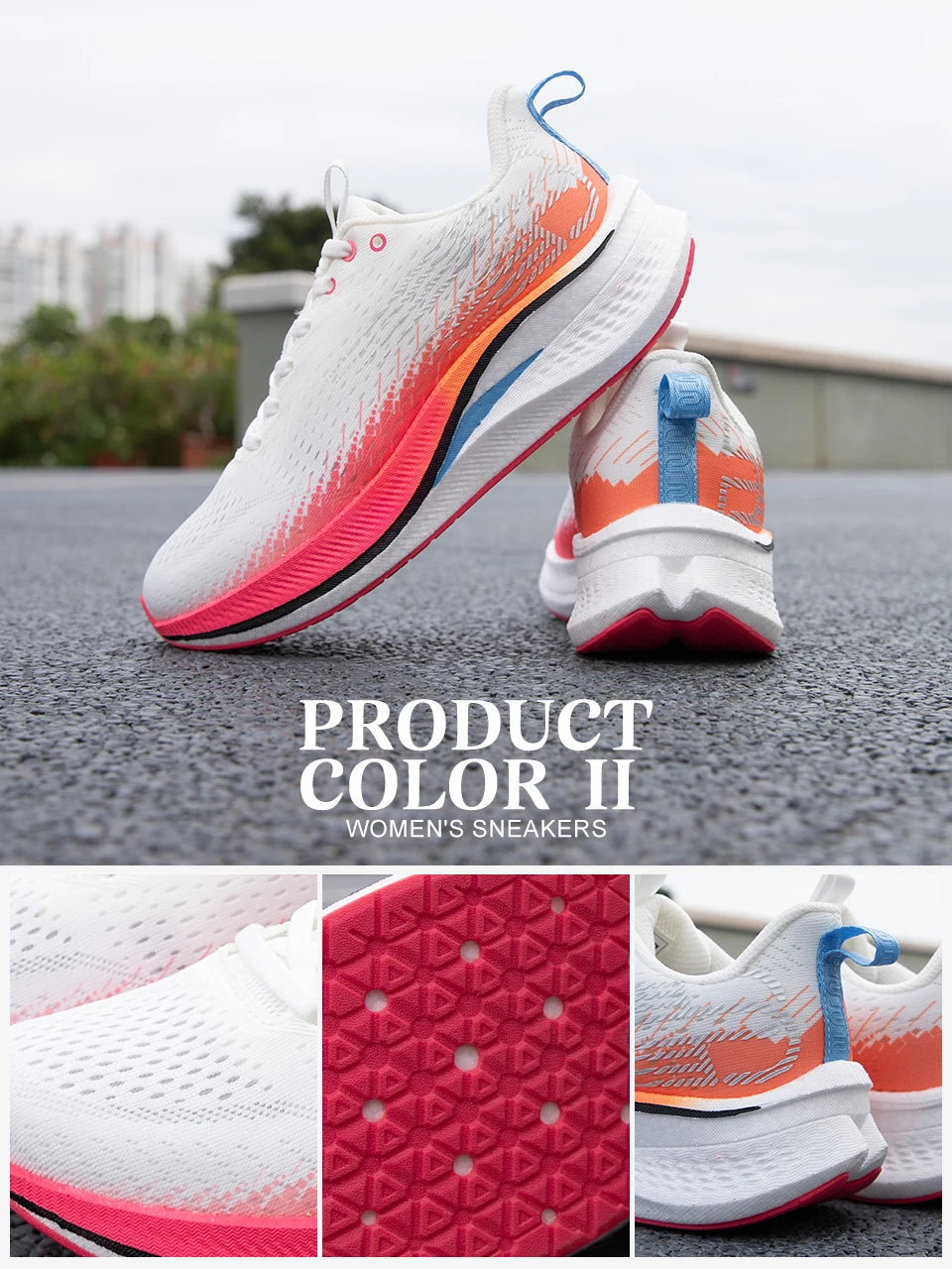 Baasploa Women Carbon Plate Running Shoes Outdoor Professional Cushioning Jogging Sneakers Female Casual Breathable Sports Shoes