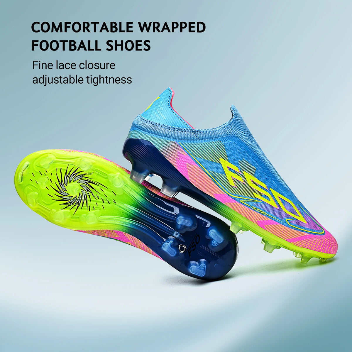 AG/FG Soccer Cleats for Men Women Kids Youth PU Fabric Upper TPU Sole Non-Slip Wear-Resistant for Natural Grass Sports Pitch Training