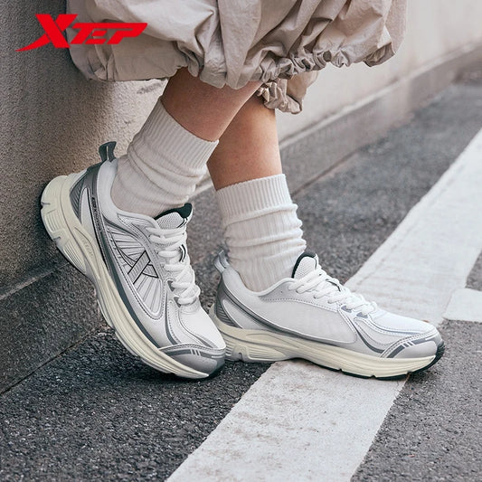 Xtep Juechen Vintage Running Shoes for Women 2025 Spring Fashion Casual Sports Shoes Stability Daily Sneakers 875118110028