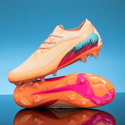 New Men Football Boots Shoes Soccer Match Training Soccer Shoes Non-Slip Cleats Long Spikes FG Ultralight Outdoor Drop Shipping