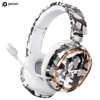 Picun G2 Wireless Gaming Headset Bluetooth 5.3 – 7.1 Surround Sound, 5ms Low Latency Gaming Headphones with ENC Microphone for PC, PS5, PS4, Switch & Mobile