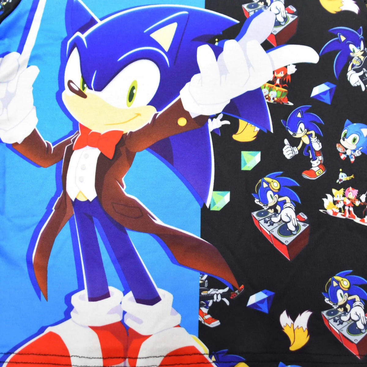 Long sleeved new set Super Sonic mid size children's long sleeved+long pants set Shadow the Hedgehog children's underwear gift