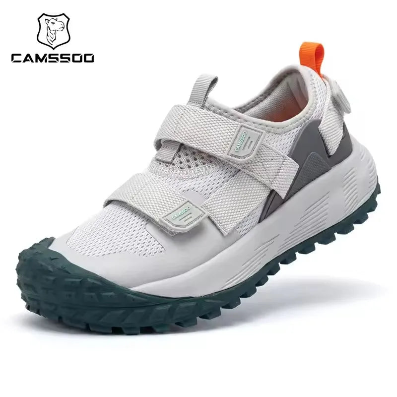 Pánské turistické boty CAMSSOO na léto, prodyšné neklouzavé běžecké boty na cestování, outdoorové sporty, s tlumením, ležérní kotníkové boty do terénu