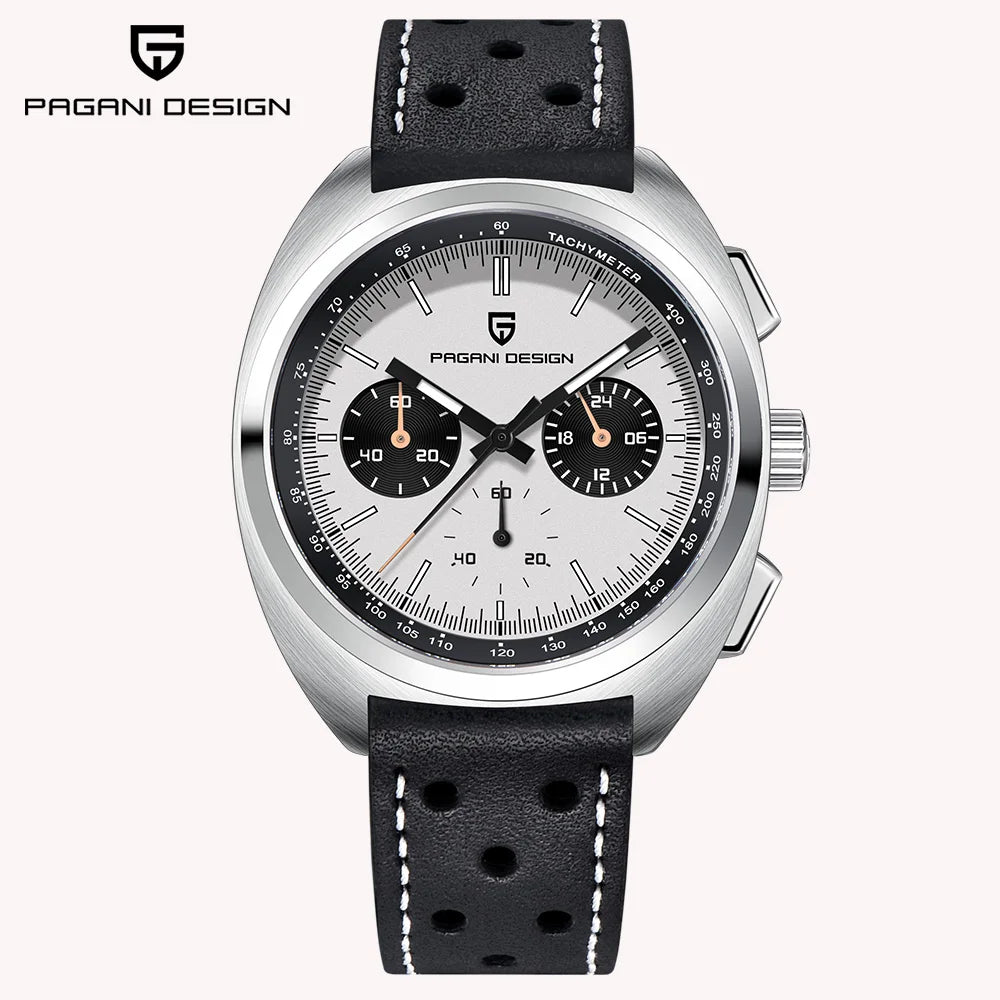 Pagani design2026fashion men's quartz watch top brand luxury sapphire VK63 men's chronograph all-steel diving relógios masculino