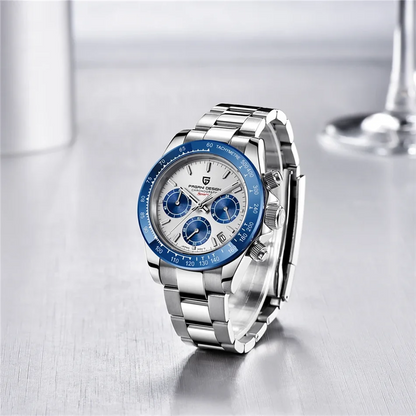 New PAGANI DESIGN PD1644 Luxury Men's Quartz Watch Automatic date Wristwatches Sport 100m Waterproof Chronograph Men Gift