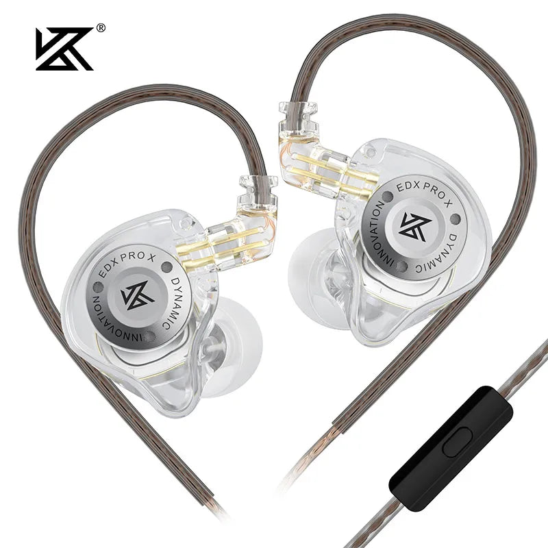 KZ EDX PRO X Wired Earphones HiFi Stereo Bass Earbuds with Detachable Cable, Gaming Sport In-Ear Headphones with Noise Isolation