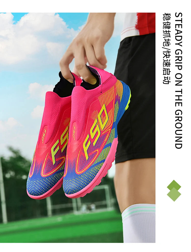 Men Soccer Shoes Cleats FG/TF Professional Original Women Football Boots Society Grass Indoor Training Unisex Non Slip Sneakers