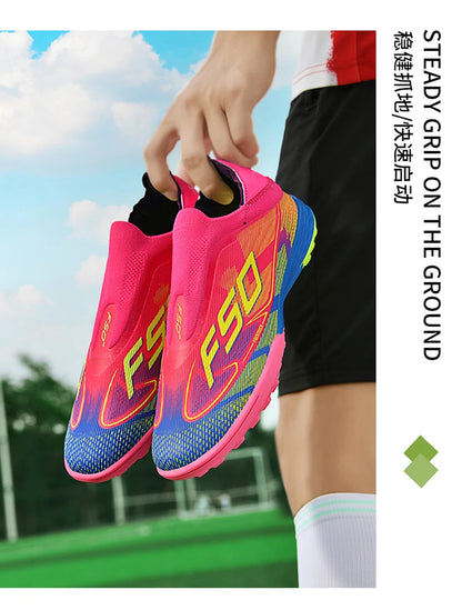 Men Soccer Shoes Professional Football Boots Cleats Ultralight Breathable Non-Slip Grass Training Athletic Match Sports Sneakers