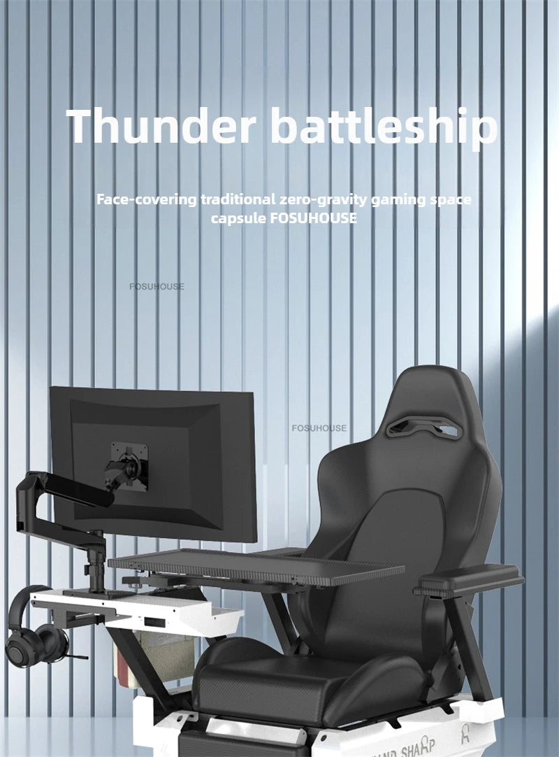 Zero Gravity Gaming Chair Ergonomic Office Chair, Multifunctional Computer Chair with Reclining Cockpit Design, Comfortable Office Gaming Chair