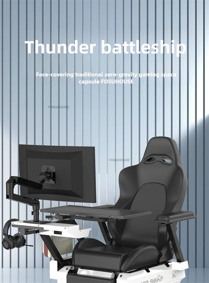 Zero Gravity Gaming Chair Ergonomic Office Chair, Multifunctional Computer Chair with Reclining Cockpit Design, Comfortable Office Gaming Chair