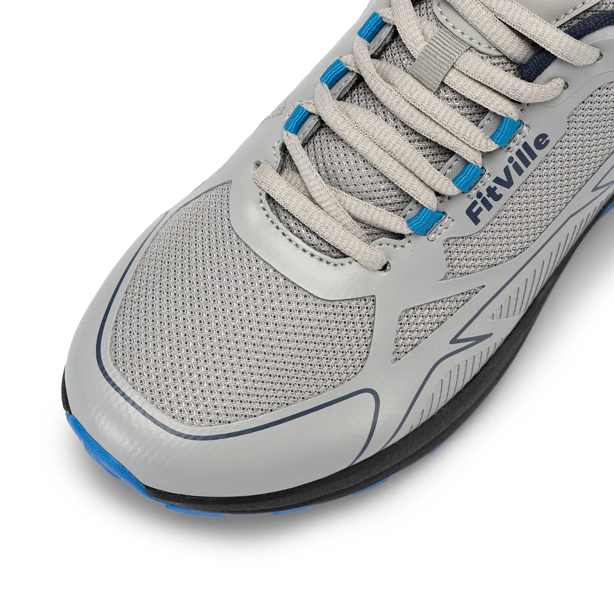 FitVille Non-Slip Trail Running Shoes Men's Sneakers Extra Wide Lightweight for Male Swollen Feet Arch Support Pain Relief