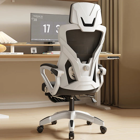 Cadeira gaming ergonómica reclinável com apoio para pés, confortável cadeira de escritório, cadeira para computador em casa e residência de estudantes