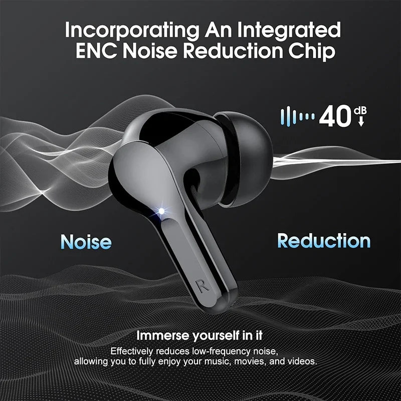 New Wireless Earbuds Bluetooth 5.3 HiFi Stereo Earbuds with ENC Noise Cancelling, IP7 Waterproof, 48H LED Display Charging Case, Deep Bass Wireless Earbuds with Microphone