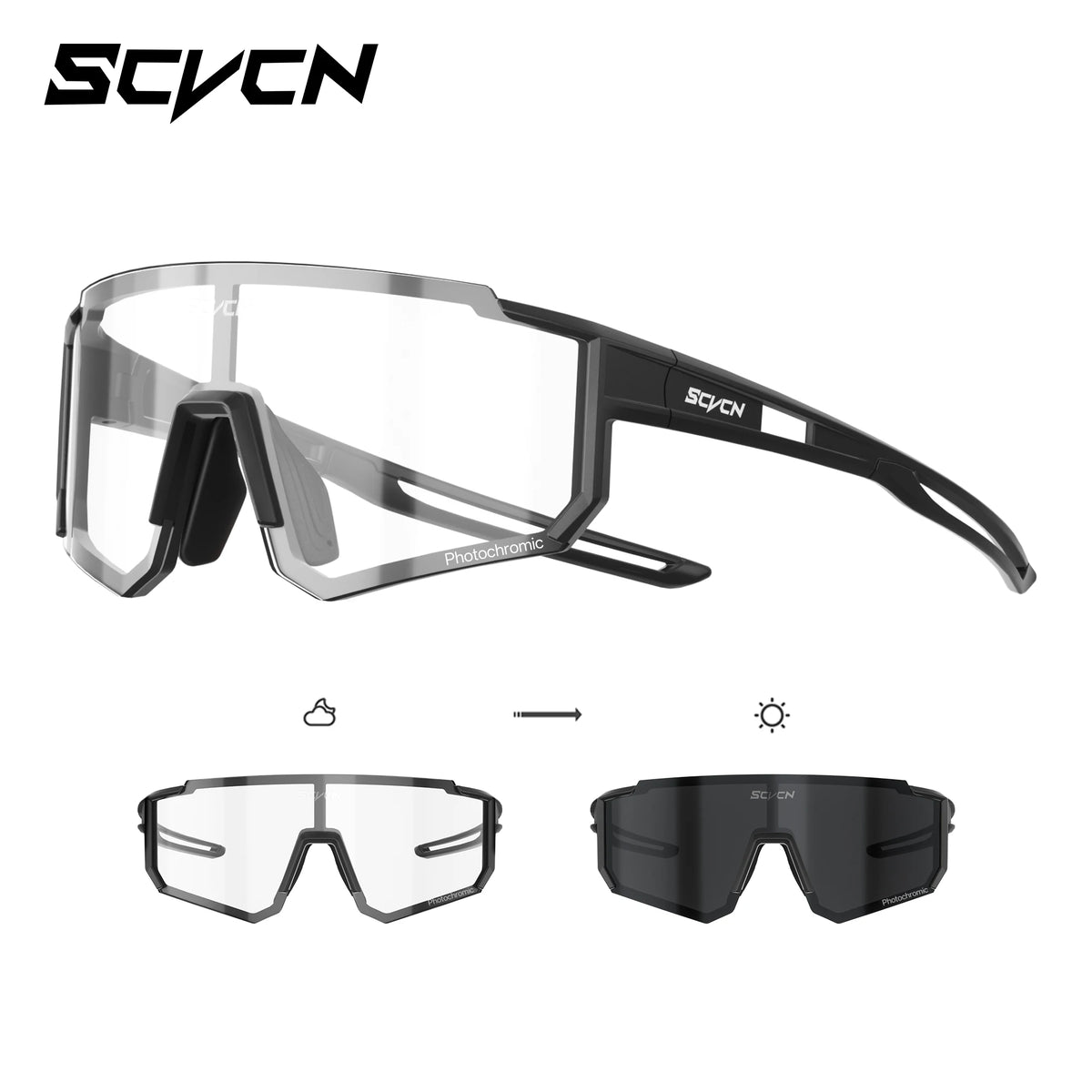 SCVCN Girls Sports Sunglasses Kids Cycling Glasses Photochromic UV400 Boys Baseball Outdoor Eyewear Running Hiking Sunglasses