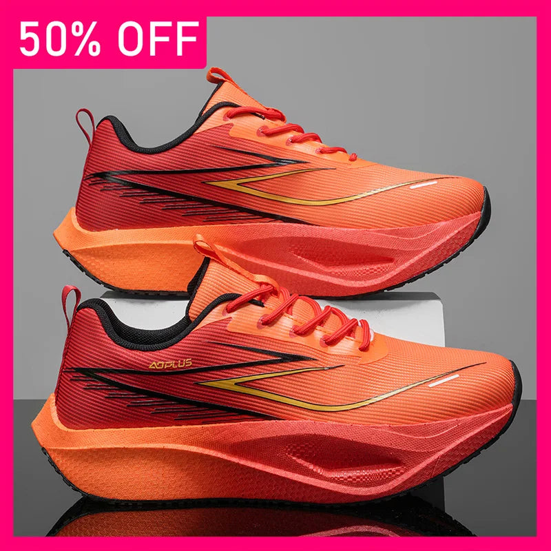 Unisex Sports Shoes Trendy Mesh Breathable Professional Running Shoes Outdoor Fitness Comfortable Lace Up Sports Shoes for Men
