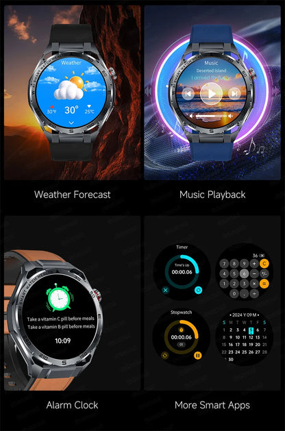 Smart Watch Men High-end Health Blood pressureblood oxygen lipids Uric acid Sapphire Smart watches Ai GPT Custom dial ECG 2026
