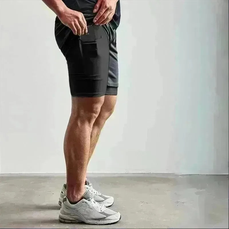 2026 Dragon Ball Printed Double-layered Shorts GOKU American Sporty Comfortable and Fashionable Men's Loose and Breathable Pants