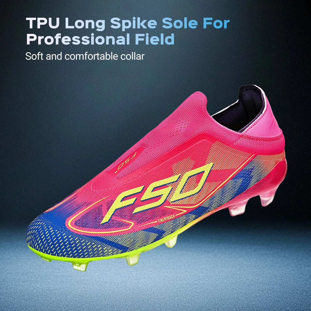 AG/FG Firm Ground Soccer Cleats for Men Women Kids Youth PU Fabric Rubber Sole Non-Slip Wear-Resistant Training Boots