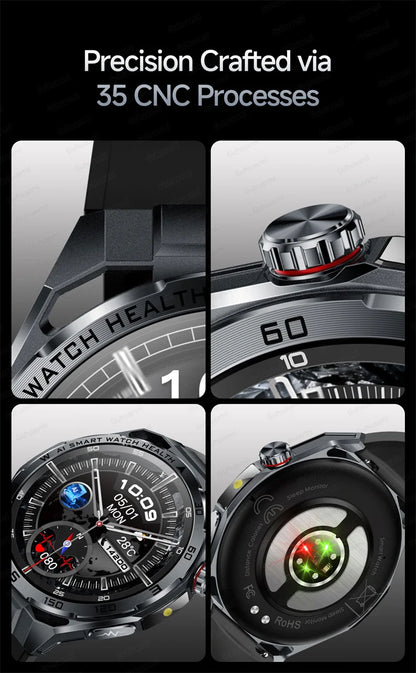 Smart Watch Men High-end Health Blood pressureblood oxygen lipids Uric acid Sapphire Smart watches Ai GPT Custom dial ECG 2026