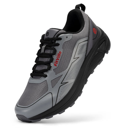 FitVille Non-Slip Trail Running Shoes Men's Sneakers Extra Wide Lightweight for Male Swollen Feet Arch Support Pain Relief